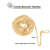 Brass Chain Necklace Making NJEW-FH0001-02-2