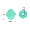 800Pcs 8 Colors Frosted Acrylic Beads MACR-CJ0001-27-2