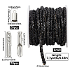 7.1 Yards Glass Rhinestone Synthetic Rubber Round Cord DIY-GF0013-74C-2