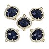 Dyed Natural Lapis Lazuli Faceted Oval Links G-B126-01G-12-1