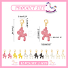 Horse Alloy Enamel Pendant Stitch Markers HJEW-AB00364-2