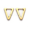 304 Stainless Steel Triangle Huggie Hoop Earrings STAS-J033-02D-G-2