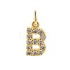 Brass Cubic Zirconia Pendants with Jump Rings FIND-PW0024-09B-1