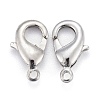 Platinum Brass Lobster Claw Clasps X-KK-902-N-NF-3