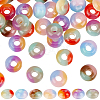 70Pcs 7 Colors Triple Color Resin European Beads RESI-PA0001-56-1
