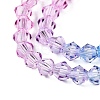 Gradient Color Baking Paint Glass Bead Strands X1-DGLA-A039-T6mm-A06-2