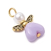 Acrylic & ABS Plastic Imitation Pearl Angel Pendants PALLOY-JF04466-01-4