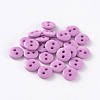 2-Hole Flat Round Resin Sewing Buttons for Costume Design BUTT-E119-34L-03-1