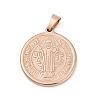 Ion Plating(IP) 304 Stainless Steel Pendants STAS-A053-24B-RG-1