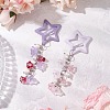 2Pcs Glass Beads and Alloy Star Snap Hair Clips PHAR-JH00123-2