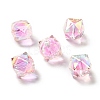 Two Tone UV Plating Rainbow Iridescent Acrylic Beads TACR-D010-02C-1
