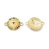 Alloy Connector Charms with Colorful Rhinestone FIND-H039-72G-1