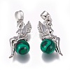 Synthetic Malachite Pendants G-L512-E02-2