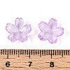 Baking Paint Transparent Glass Bead Caps DGLA-N014-06A-05-3