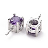Rhodium Plated 925 Sterling Silver Peg Bails STER-D035-47P-07-3