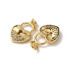 Brass Micro Pave Clear Cubic Zirconia Pendants KK-A270-03A-G-2