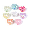 UV Plating Luminous Opaque Acrylic Beads TACR-T017-91M-1