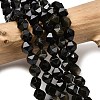 Natural Golden Sheen Obsidian Beads Strands G-Z119-A10-01-1