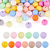 71Pcs Frosted Opaque Acrylic Beads OACR-TA0004-18-1