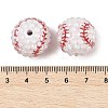 Sport Theme Opaque Acrylic Resin Beads MACR-U010-01A-2