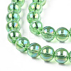 Electroplate Transparent Glass Beads Strands GLAA-T032-T6mm-AB17-3