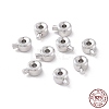 Anti-Tarnish Rhodium Plated 925 Sterling Silver Crimp Beads STER-D035-01P-4