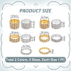 10Pcs 10 Styles Iron & Rhinestone Finger Rings for Women RJEW-UN0003-08-3