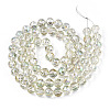 Electroplate Transparent Glass Beads Strands EGLA-N002-34C-C09-2