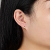 Cubic Zirconia Star Hoop Earrings for Women EJEW-F317-28G-2