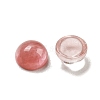 Cherry Quartz Glass Cabochons G-H309-03-10-2