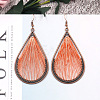 Bohemia Style Alloy Dangle Earrings EJEW-F238-06B-2