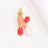 Alloy Enamel Pendants ENAM-S023-01G-K-1