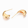 Brass Half Hoop Earrings KK-R117-035G-NF-2