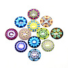 Printed Glass Flat Back Cabochons GGLA-Q054-25mm-B05-1