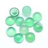 Natural Dyed & Heated Green Onyx Agate Cabochons G-P393-R04-6mm-1
