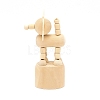 Schima Wood DIY Elephant Small Animal Desktop Ornaments DJEW-TAC0001-03-1