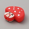 Mushroom Food Grade Eco-Friendly Silicone Beads SIL-WH0010-14A-2