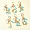 Transparent Epoxy Resin Pendant Keychains KEYC-FS00022-01-11