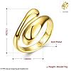 Real Rose Gold Plated Adjustable Brass Finger Rings for Women RJEW-BB07574-B-10