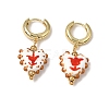 Brass Hoop Dangle Earrings KK-CBA8324-26G-6