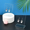 2Pcs L Shaped Organic Glass Earring Display Stands ODIS-YW0001-07-5