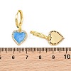 Brass Micro Pave Cubic Zirconia Hoop Dangle Earrings KK-CBA8324-16G-06-5