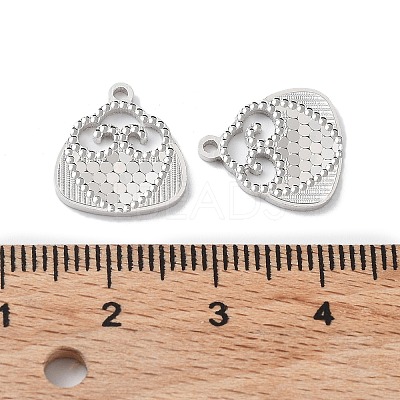 Rhodium Plated 925 Sterling Silver Charms STER-C003-15P-1