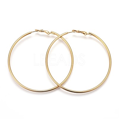 201 Stainless Steel Hoop Earrings EJEW-F188-24G-D-1