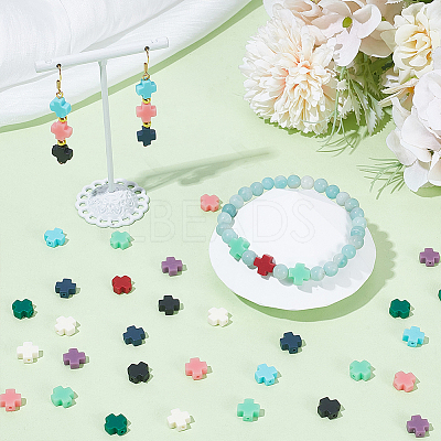 100Pcs 10 Colors Synthetic Coral Beads CORA-UN0001-01-1
