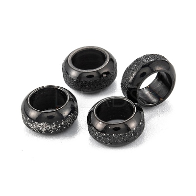 Frosted 201 Stainless Steel European Beads LS-STAS-B020-13EB-1