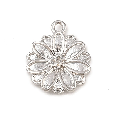 Brass Micro Pave Clear Cubic Zirconia Charms KK-G544-07P-02-1