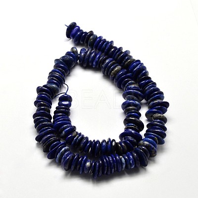 Natural Dyed Lapis Lazuli Chip Beads Strands G-E271-63-1