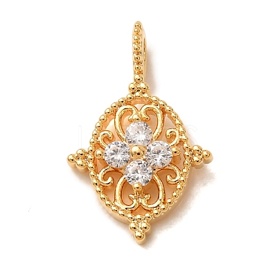 Brass Rhinestone Pendants RB-CBAFDDC-04G-1