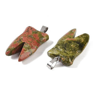 Natural Unakite Pendants G-G115-01G-1